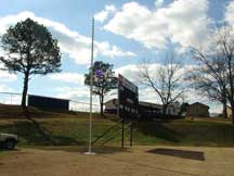 flagpole on football field